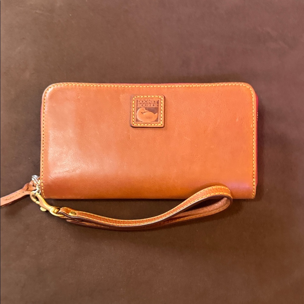 Dooney & Bourke Brown Leather Wristlet